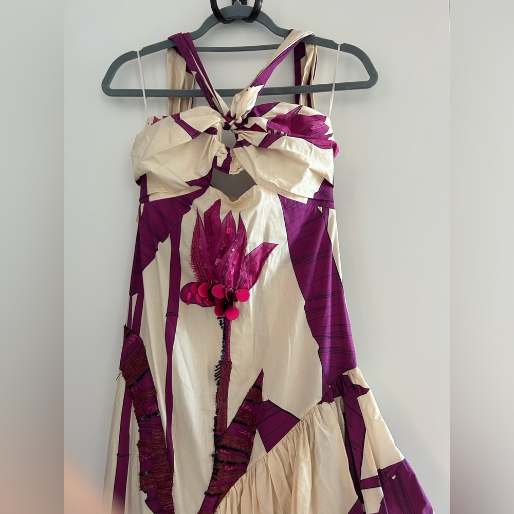 Johanna Ortiz $1,995 CARELESS FLORAL ANKLE dress - Picture 6 of 13